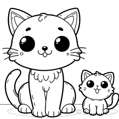 Cute Coloring Pages Of Cats And Kittens - GPTSio