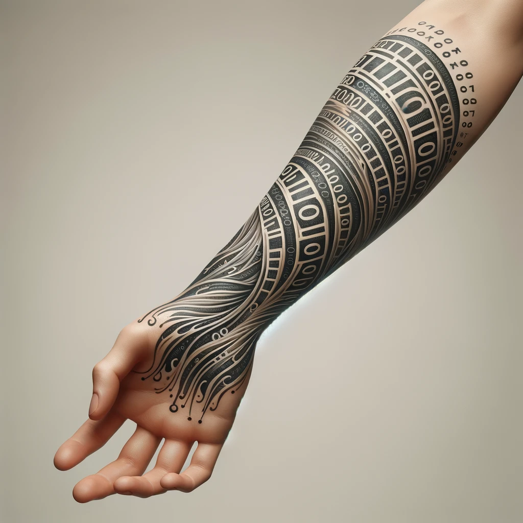 Nerd Binary Code Ink Tattoo